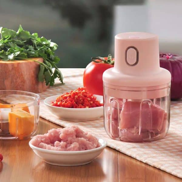 250ml Pink Usb Wireless Electric Garlic Masher Sturdy Press Mincer Vegetable - Image 2