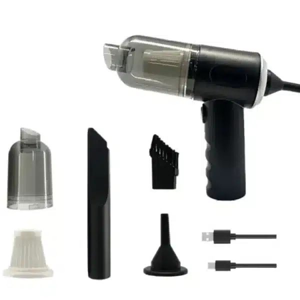 3 In 1 Portable Mini Vacuum Cleaner Duster Blower Air Pump Wireless Handheld Clean Microscopic Dust Like Car, Home,computer, Laptop, Flower, Mirror Vehicle Interior Cleaner - Image 3