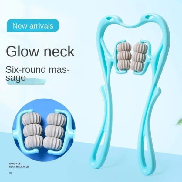 6 Wheel Pressure Point Neck Massager (Random Color) - Image 2