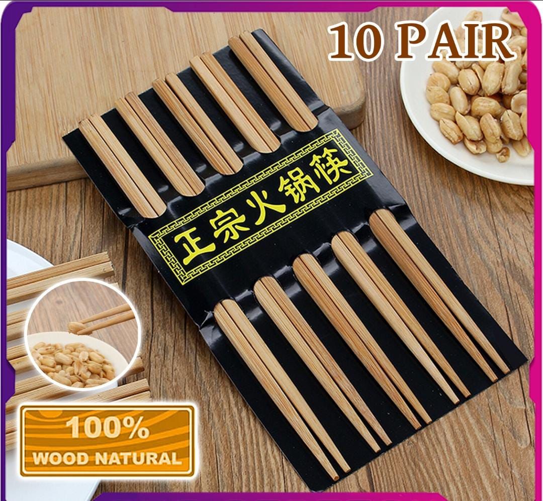 5 pair Wooden Chopsticks - Image 2