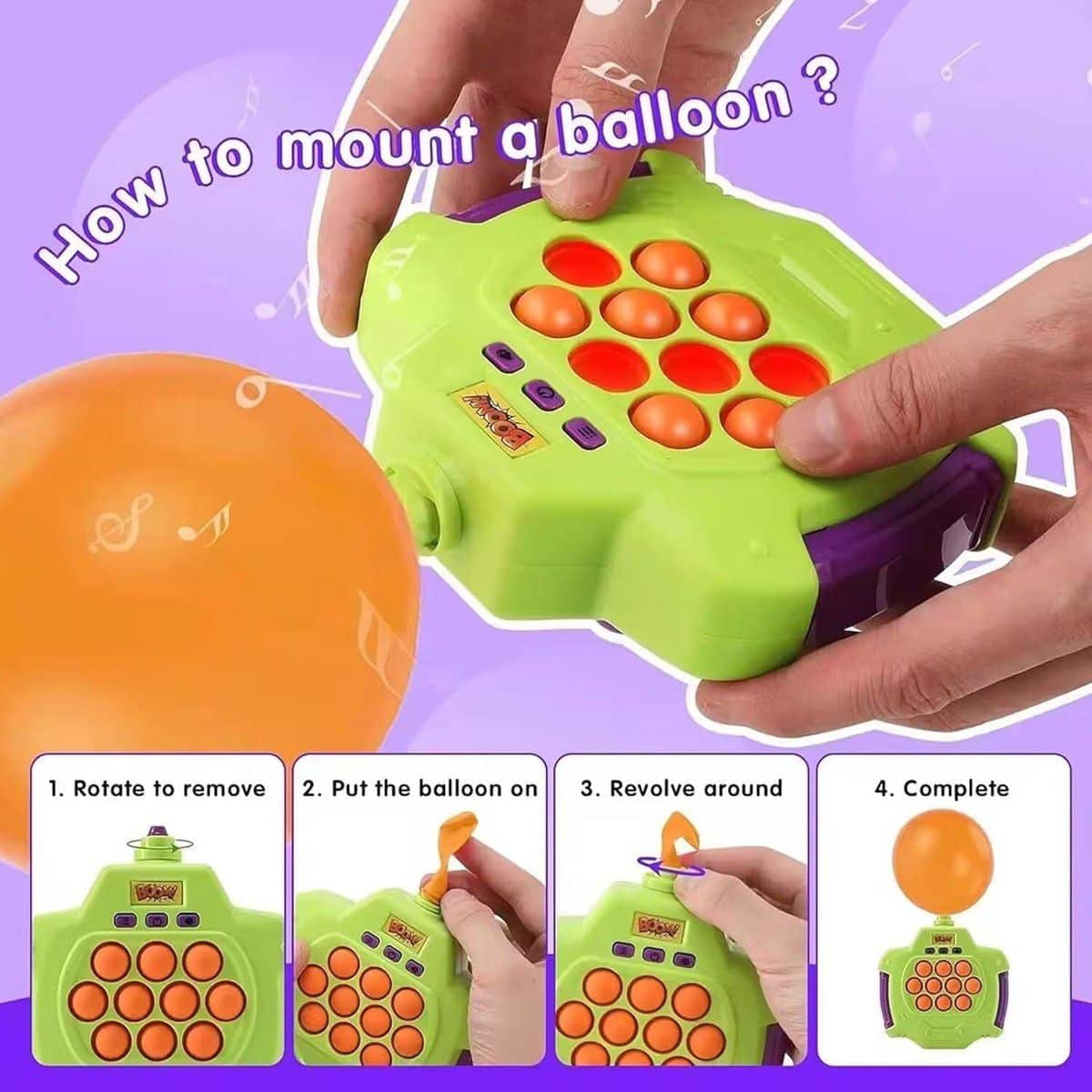 Upgraded Fast Push Pop Game Fidget Toys with Balloon for Kids - Image 5