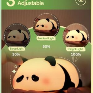 Silicone Cute Sleeping Panda Tap Night Light for Kids