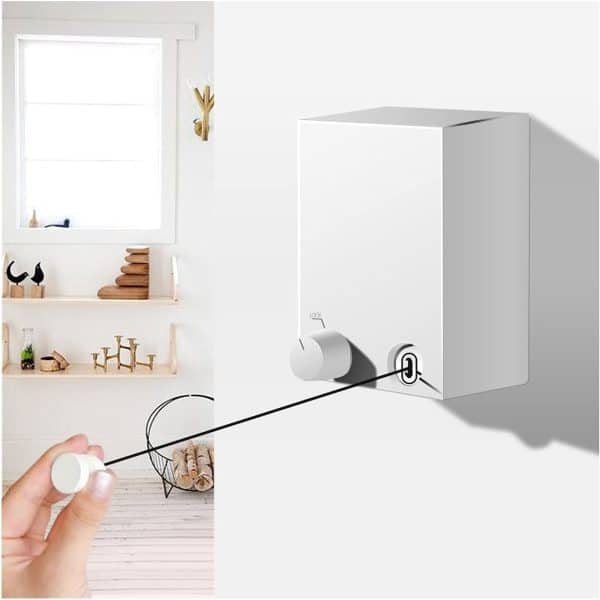 Hot Retractable Indoor And Outdoor Clothes Wall Hanger Magic Drying Rack Balcony Bathroom Invisible Clothesline Wire Rope,drying String For Home Balcony Room Color - Image 6