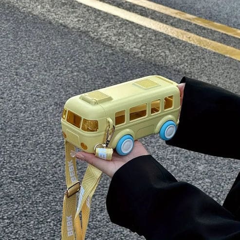Bus Shape School Water Bottle With Strap 500 Ml (random Color) - Image 4