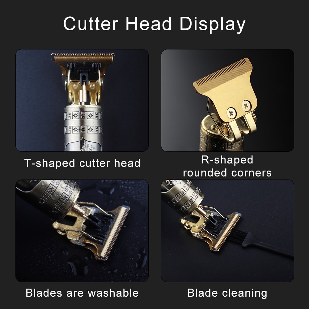 Vintage T9 USB Hair Clipper For Men Beard Shaver Hair New Barber Beard trimmer ( Plastic) - Image 4