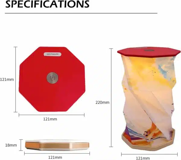 Portable Folding Wooden Table Lamp - Image 5