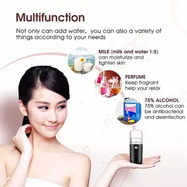 Mini Nano Face Steamer Or Sprayer Rechargeable (random Color) - Image 5